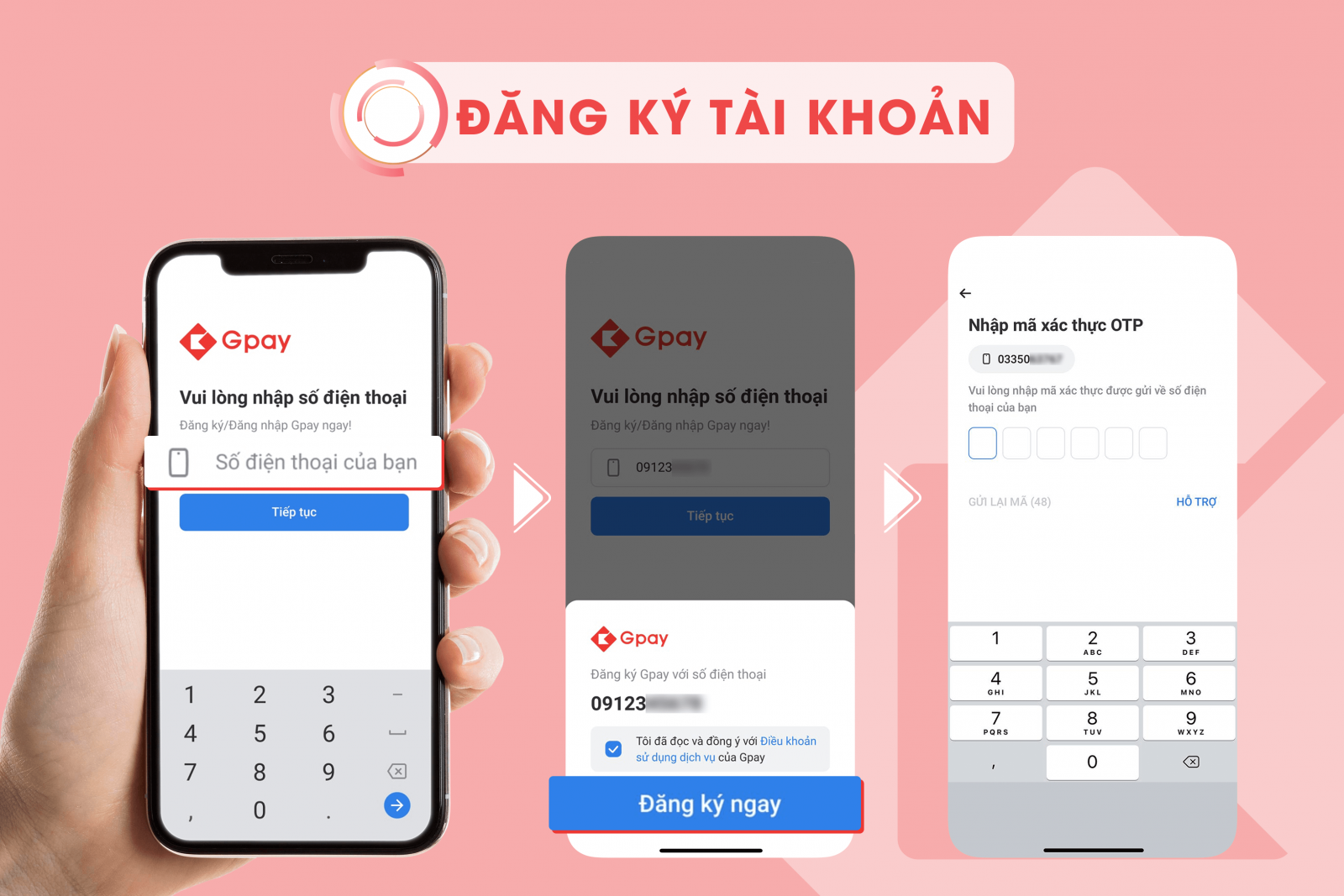 Đăng ký tài khoản app Gpay